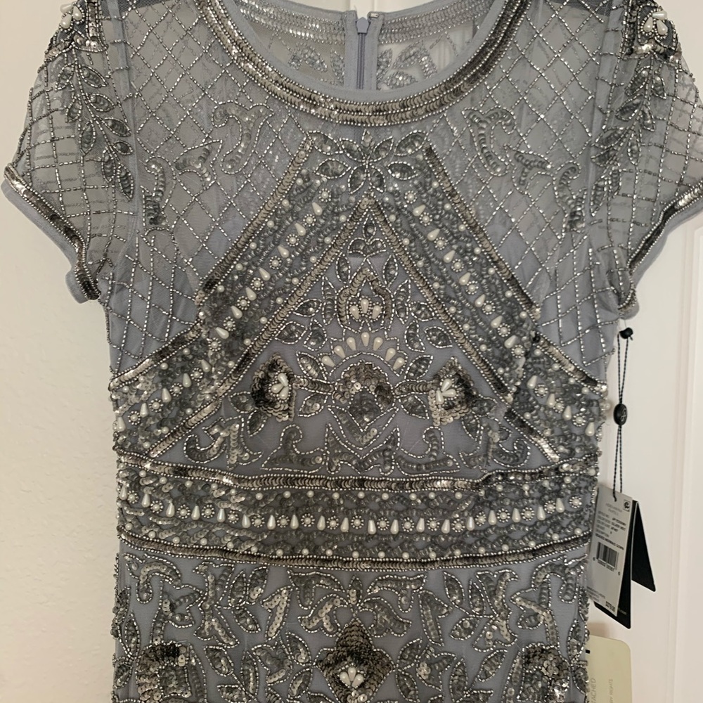 Adrianna Papell formal  color Silver Mist Size 6